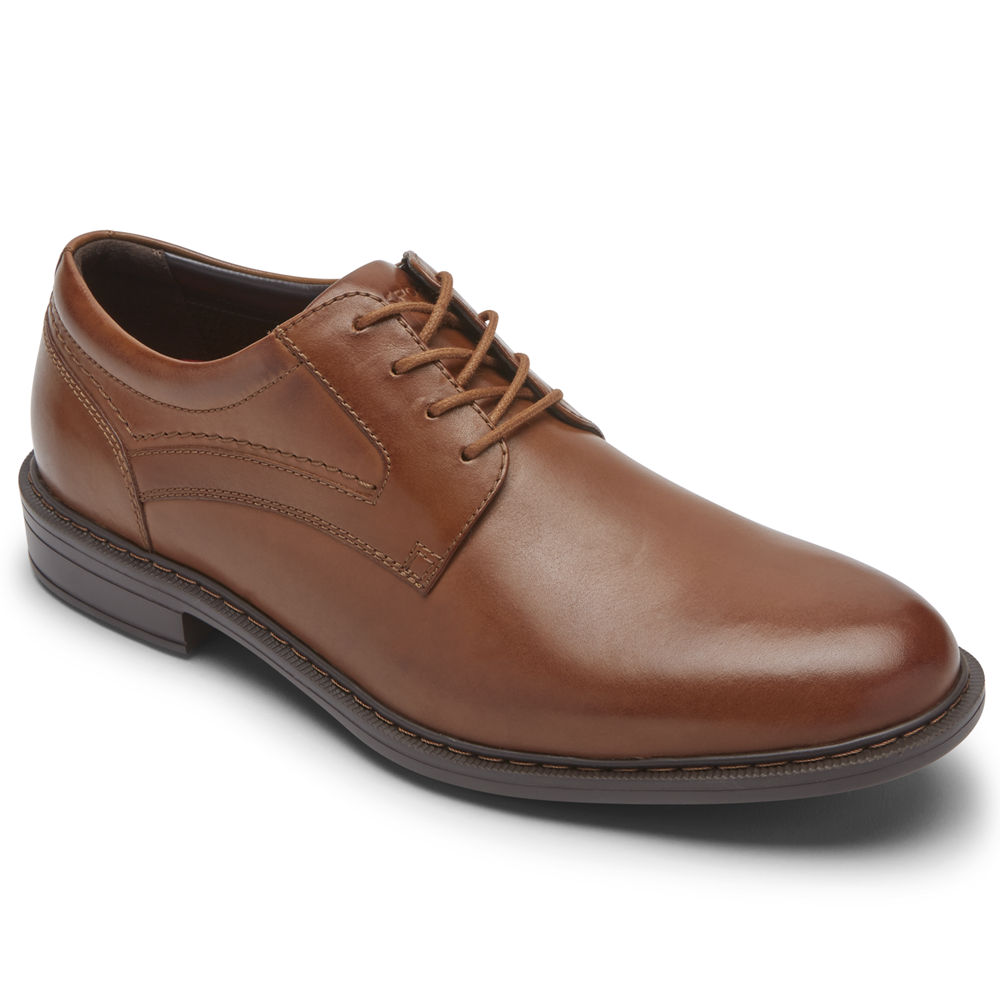 Rockport Singapore Mens Oxfords - Parsons Plain Toe Brown - LQ8270341